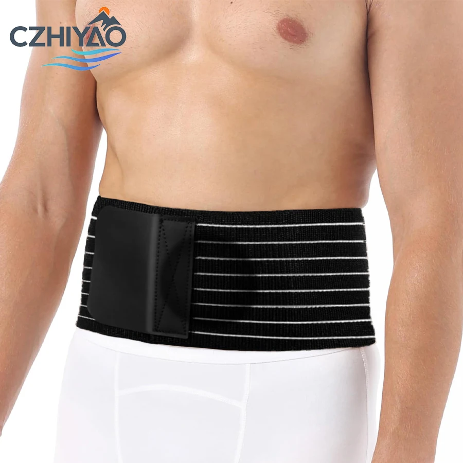 CZHIYAO Breathable Abdominal Binder, Adjustable Navel Hernia Support Belt, Postpartum & Daily Sports Waist Brace for Men Women