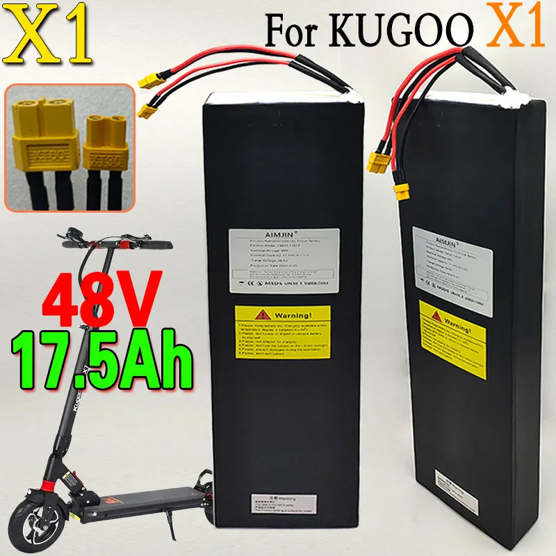 48V 17500mAh Scooter Battery For Kugoo X1/X1Plus Scooter 13S5P Lithium Battery Pack With BMS