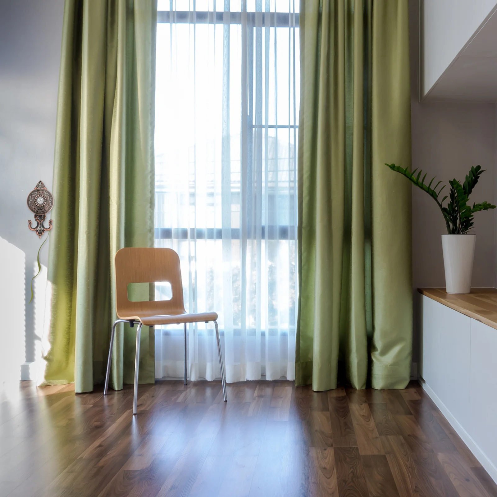 

1 Pair Curtain European Style Wall Hooks Simple Tiebacks Fixing Curtain Hanger Multifunctional Metal Household Hooks Decorative