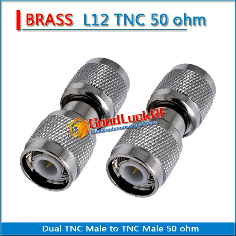 

1X Pcs High-quality Dual L12 TNC Male To TNC Male Plug Brass Straight RF Adapters Connector Coaxial