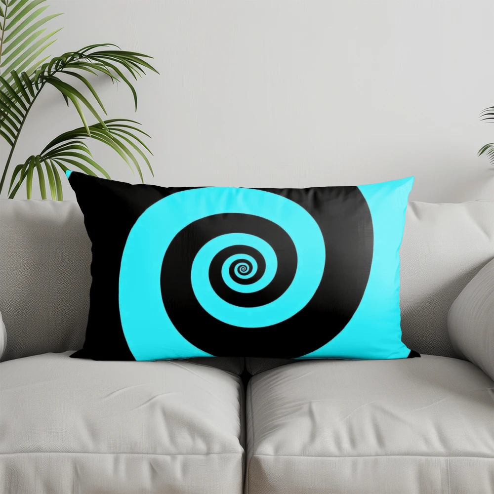 Home Decor Spiral Pattern Pillow Covers Suitable For Sofa Bedroom Car Pillow Cover Cushion Rectangular Back Cushion