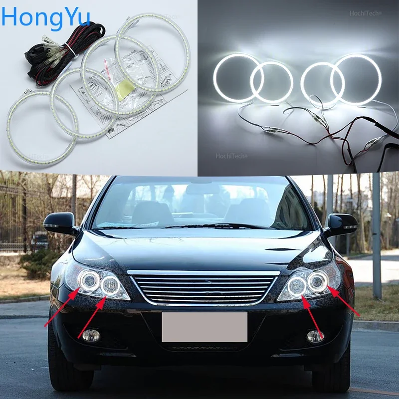 

Супер яркий белый цвет 3528 SMD Led Angel Eyes комплект дневных ходовых огней DRL для BYD F6 2008 2009 2010 2011 2012