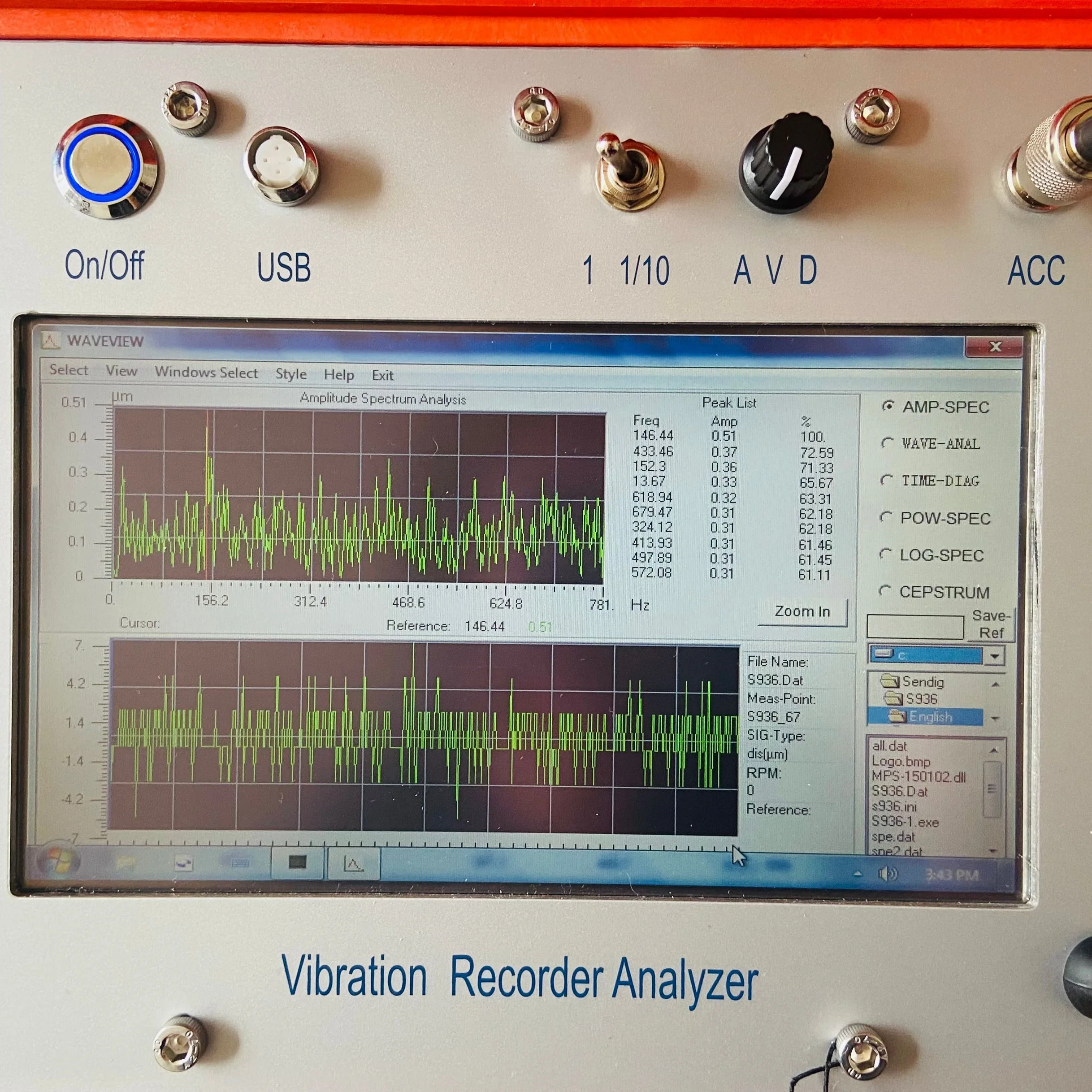 HG-S936L-1 Integrated version Touch screen Display Ground Structure Vibration Recorder Analyzer