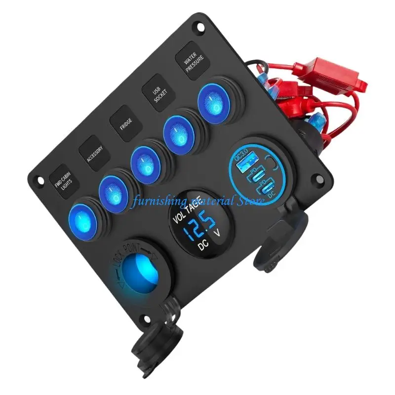 

Y5GD 12V 24V Vessel Control Panel With 3 USB Inputs And 150W Output Capacity