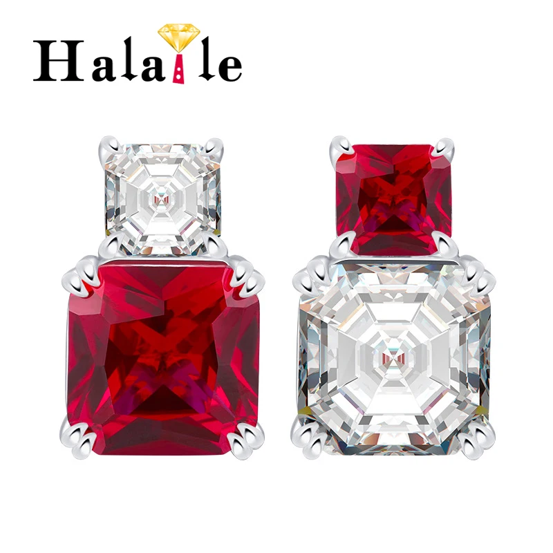 

Halaile S925 стерлингового серебра AB стиль циркон ювелирные изделия серьги с высокоуглеродистыми бриллиантами изысканные ювелирные изделия женские модные блестящие элегантные подарки
