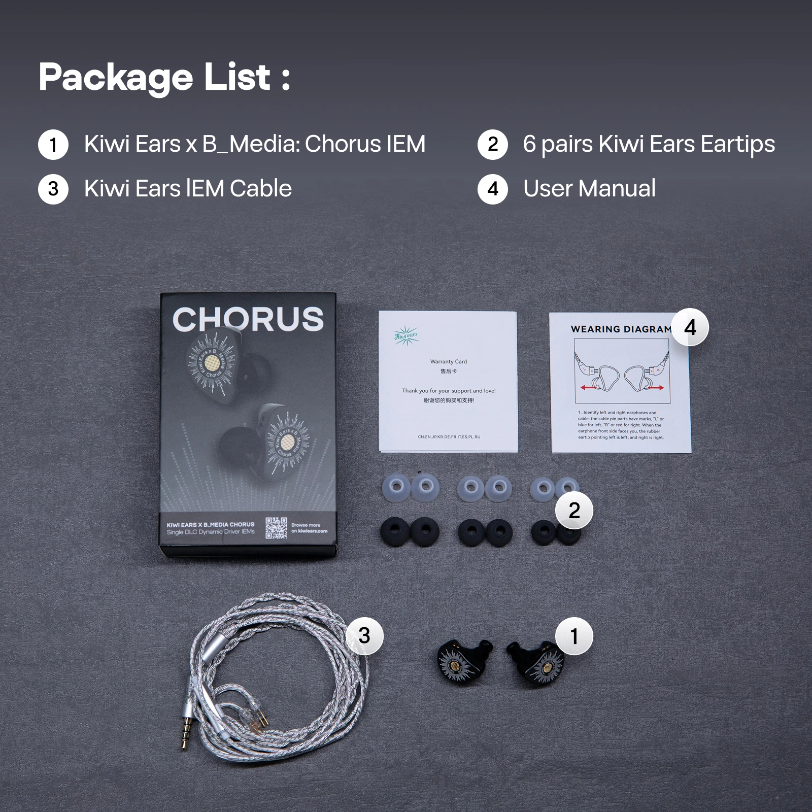 LInsoul Kiwi Ears x B_Media: Chorus DLC Diaphragm Dynamic Driver IEM z mocnym i zaciętnym charakterem dźwięku — zdjęcie produktu 6