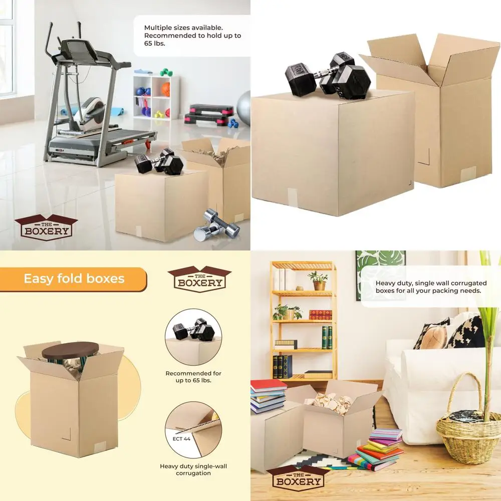

25-Pack 20 x 18 x 16 ECT44 Brown Corrugated Cardboard Boxes for Shipping, Packing, Moving, and Storage - Recyclable, Made in USA