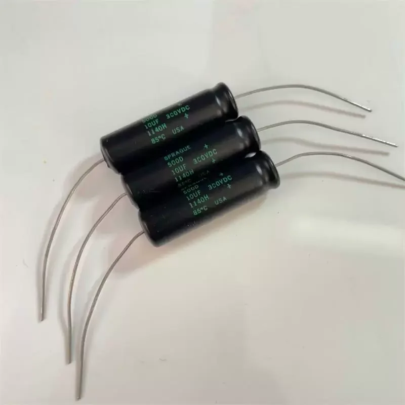 3pcs SPRAGUE 500D series 10UF300V DC fever axial cathode electrolytic capacitor from the United States