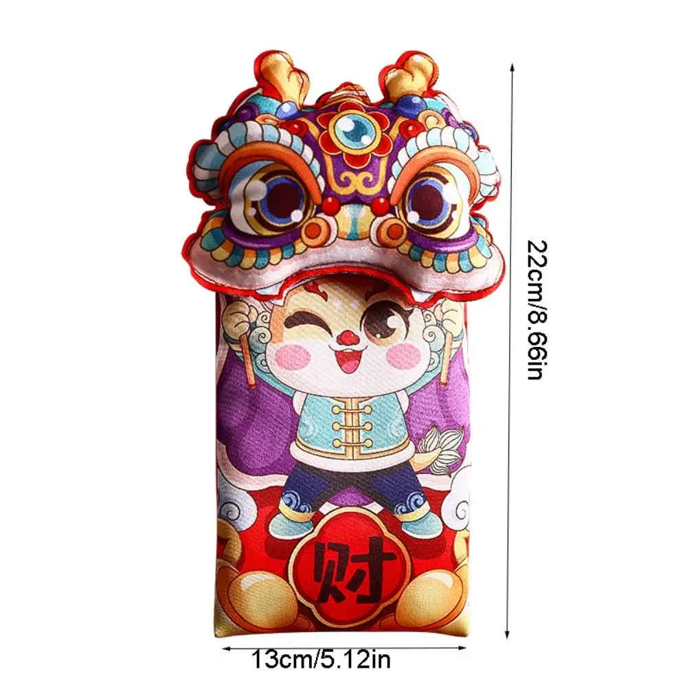 Cute Chinese Dragon Coin Purse Red Wallet Red Packet Gift Cartoon Lucky Wallet Spring Festival Supplies