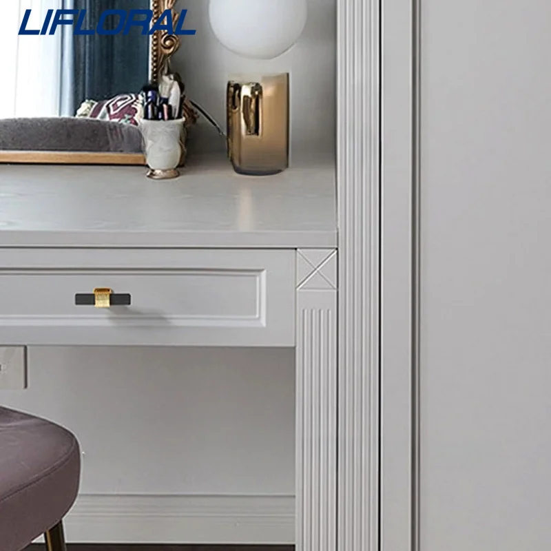 4 ชิ้นแฟชั่นตู้ครัวลูกบิดและมือจับโลหะผสมสังกะสียาวเฟอร์นิเจอร์ตู้ประตูดึงฮาร์ดแวร์