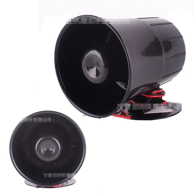 6 Tone Loud Security Alarm Car Van Truck  Siren Horn 12V with 150cm cable cigarette power plug