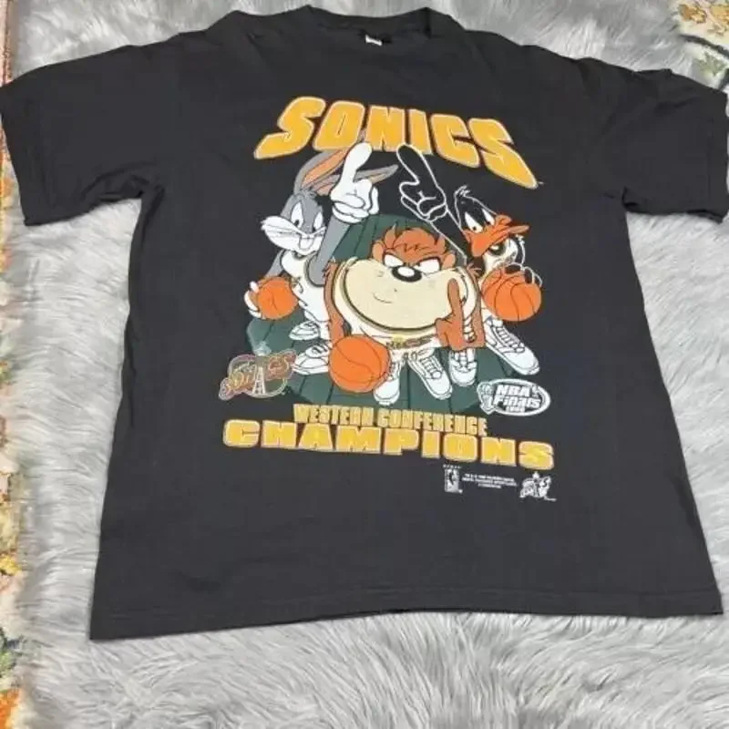 Seattle Super Sonics Basketball 90S Rare Design Retro T Shirt Vtg S 5Xl