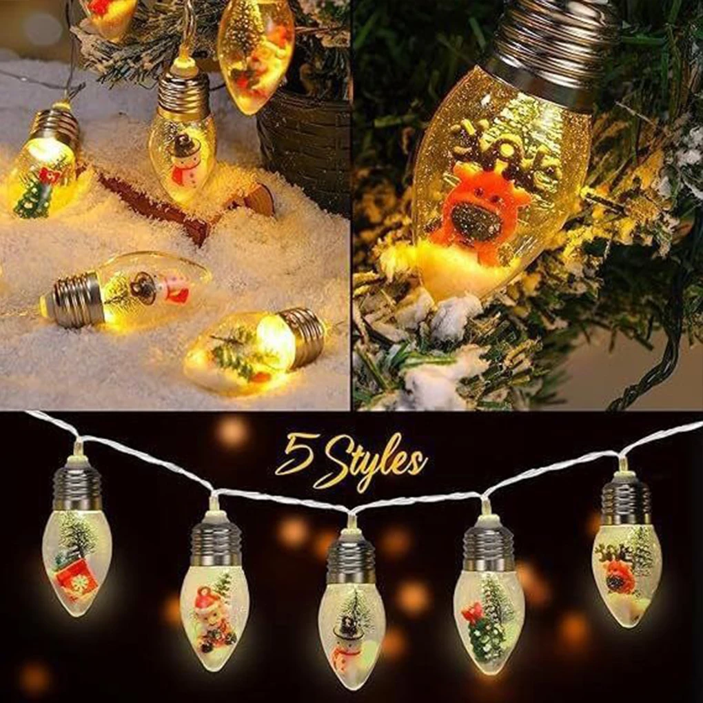 

Christmas Decoration Lights String Led Lights Santa Claus Snowman Room Dress Up Small Colorful Lights New Year Home Decor