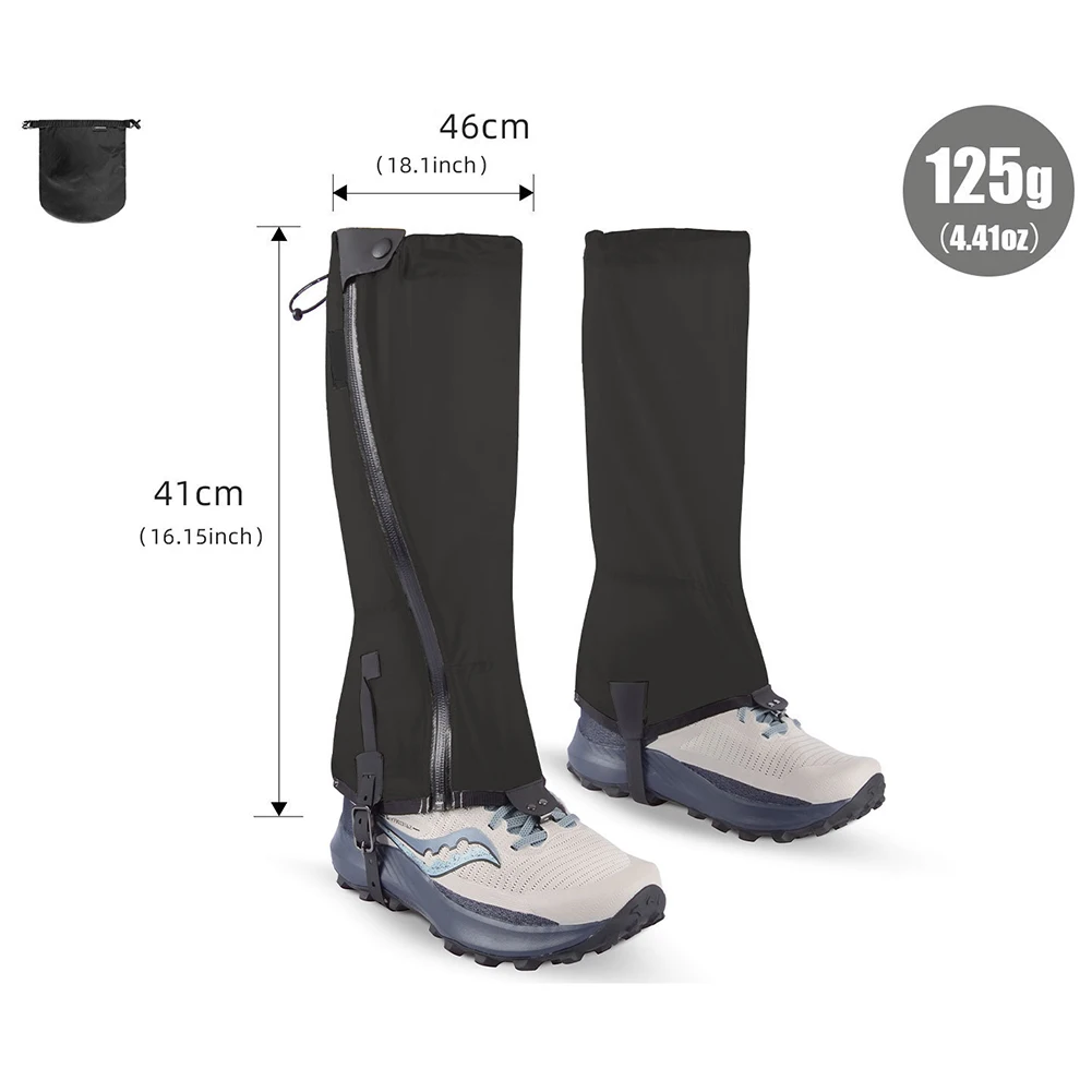1 زوج المشي لمسافات طويلة غطاء للقدم تنفس مقاوم للماء الثلوج برهان الرمال برهان طويل الساق الجراميق للصيد في الهواء الطلق أجزاء الجري البرية