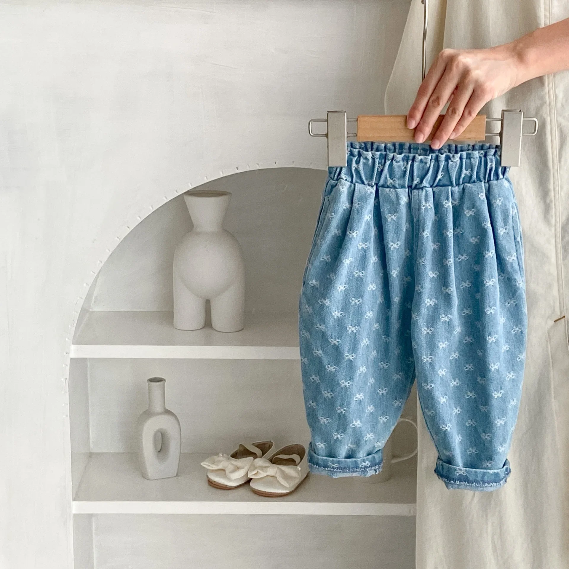 

Baby Denim Pant 0-3Years Newborn Kids Boy Girl Elastic Waist Loose Jeans Bottom Outfits Spring Clothes