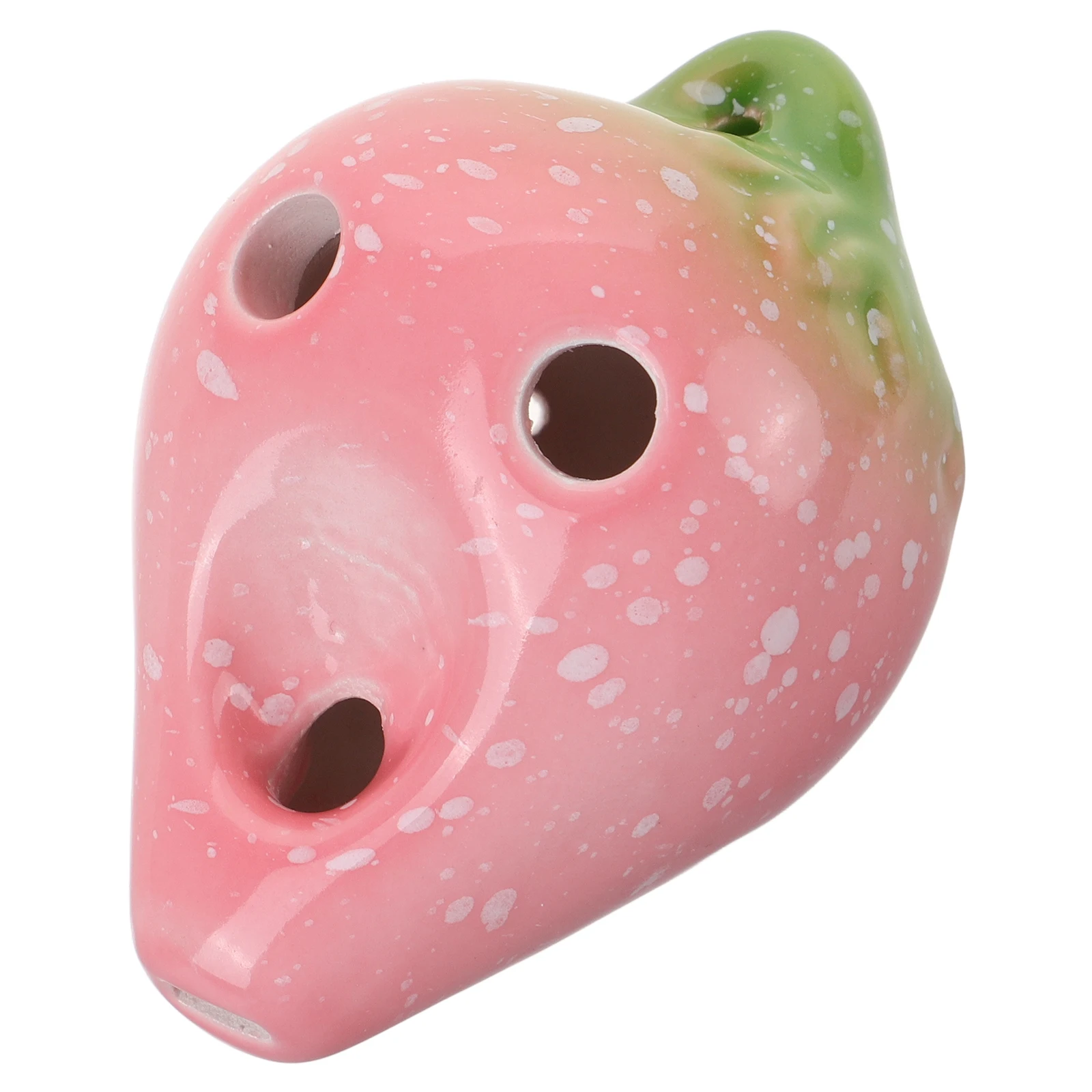 

6 Hole Strawberry Ceramic Ocarina Beginners Practice Musical Instrument Portable for Kids Early Music Learning