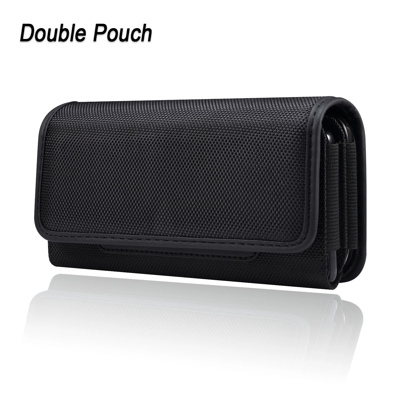 Dual 2 Pouch Two Phone Belt Clip Case Holder For Samsung S24 S23 Ultra S22 Plus S21 FE A14 A24 A34 A54 A13 A33 A53 Men Waist Bag