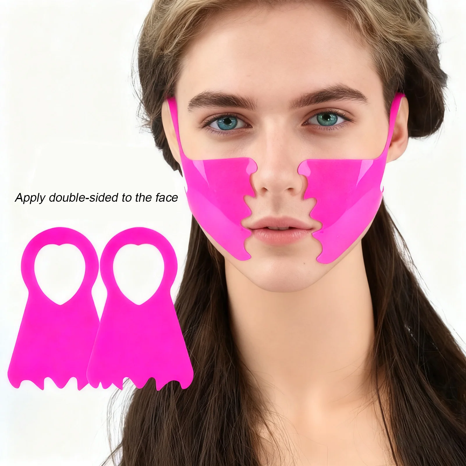 1 Pair Silicone Facial Lift Tape face care tools Rose Shape Ear Hook Wrinkle Patches for Nasolabial Folds Skin Tightening Women