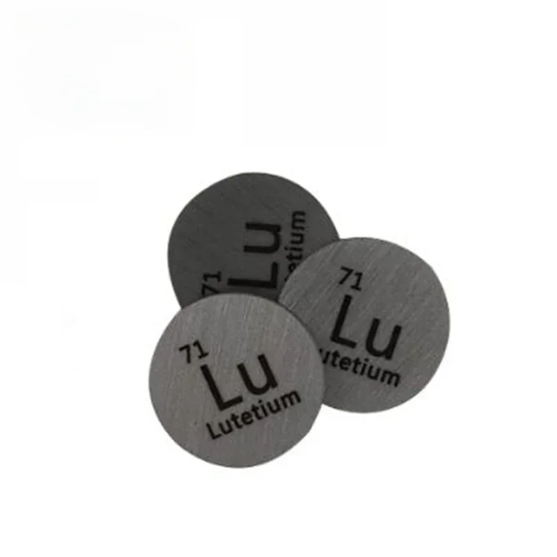 Lutetium Metal Plate Lu Element Lutetium Metal Periodic Table Of Ele-ments Element Collection Scientific Research Materials