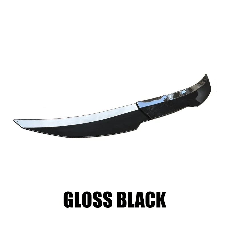 3Pcs DuckTail ABS Rear Spoiler Highkick Sedan Adhesive Easy Installation Gloss Black Exterior Accessories