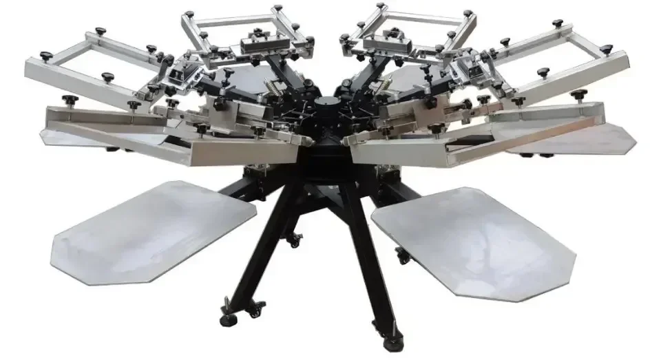6-Color 6-Station Exposure Fabric Carousel Tray Screen Printing Machine DIY Printing Equipment Offset Printing Machine