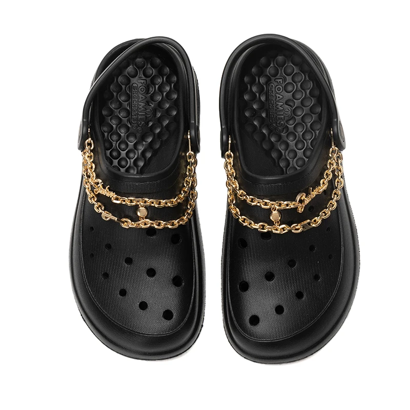 

Женская обувь Skechers: тапочки/сандалии, амортизирующие, дышащие, пляжные, повседневные, 111433-Blk