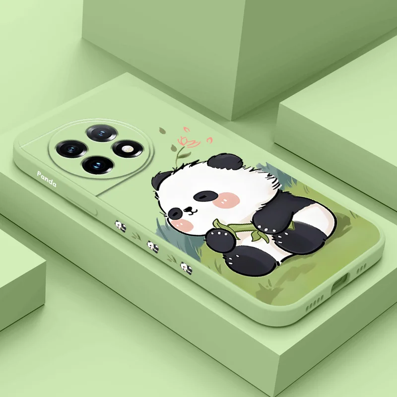 

Baby Panda Phone Case For Oneplus 13 13R 12 12R 11 11R 10 10R 10T 9R 9RT 9 8T 8 7 7T Pro 5G Liquid Silicone Cover