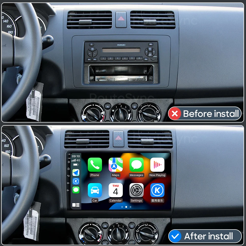 For Suzuki Swift 2003-2010 Car Multimidia Player Navigation GPS Android Auto Radio Car Video Player Stereo Wireless CarPlay