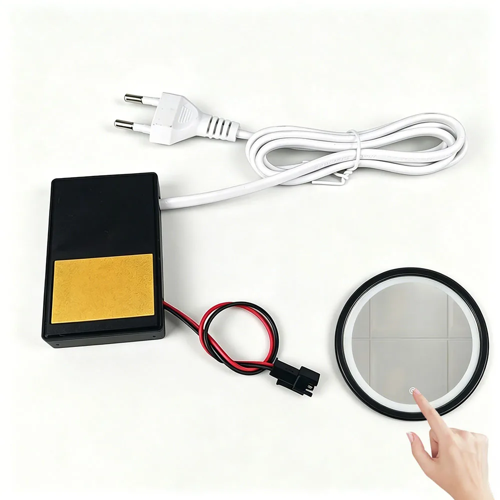 Bathroom Mirror Touch Dimmer Switch TSP-001 12V 1A Built-in LED Driver AC220V-DC12V For 1-5mm Glass Makeup LED Mirror EU US Plug