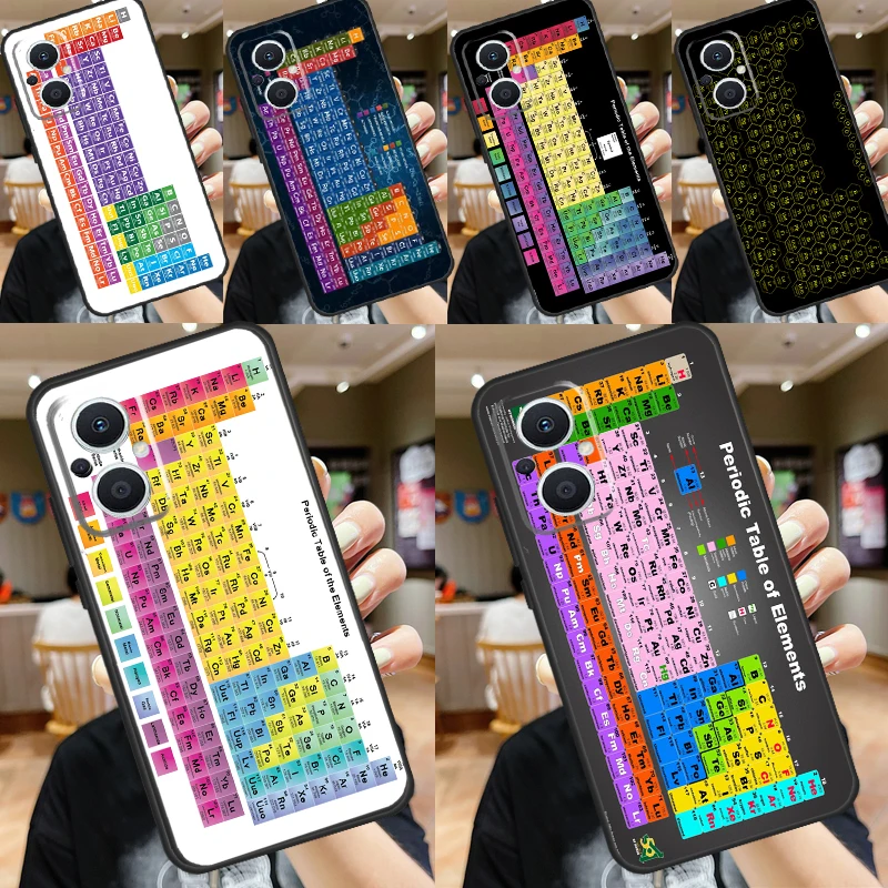 Periodic Table Of Elements Case For OPPO Reno 11F 8T 4Z 5Z 4 6 7 8 5 Lite 10 Pro OPPO Find X2 X3 Lite X5 X6 Pro Cover