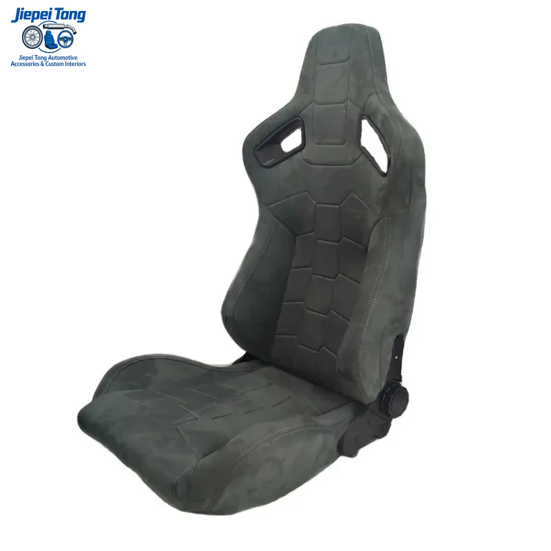 

Adjustable Grey PVC Leather Universal Car Racing Seat