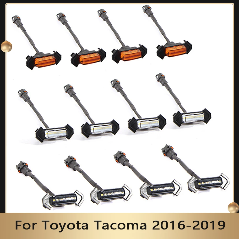 High Quality Front Hood Grille 4PCS Led Lights Car Accessories For Toyota Tacoma 2016-2019 Grill Lamp Replace Day Running Light