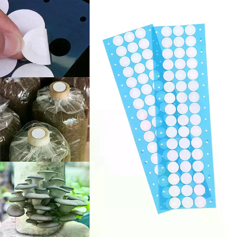 /TPz/48Pcs/sheet 20mm Synthetic Filter Paper Sticker For Under Wide Mouth Jar Lid Mushroom Cultivation Supplies