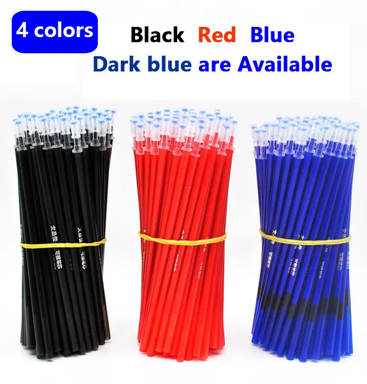 26Pcs Kawaii Erasable Pens 0.5mm Blue red Black refill for Writing Cute Gel Pens School Supplies Stationery Office Accessories