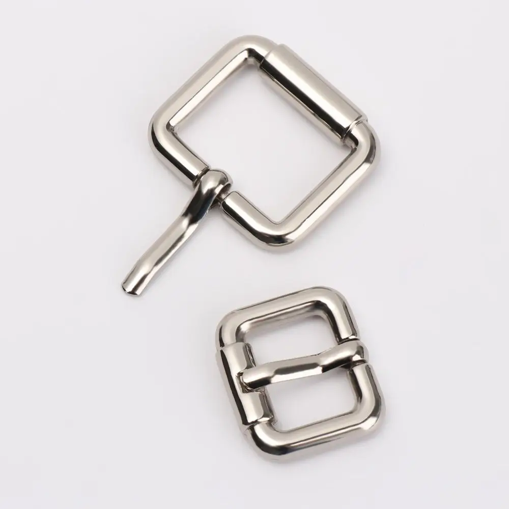 1/2/5pcs DIY Leather Craft Snap Rectangle Ring Metal Buckle Shoe Strap Button Belt Web Parts Adjustable Pin Buckle