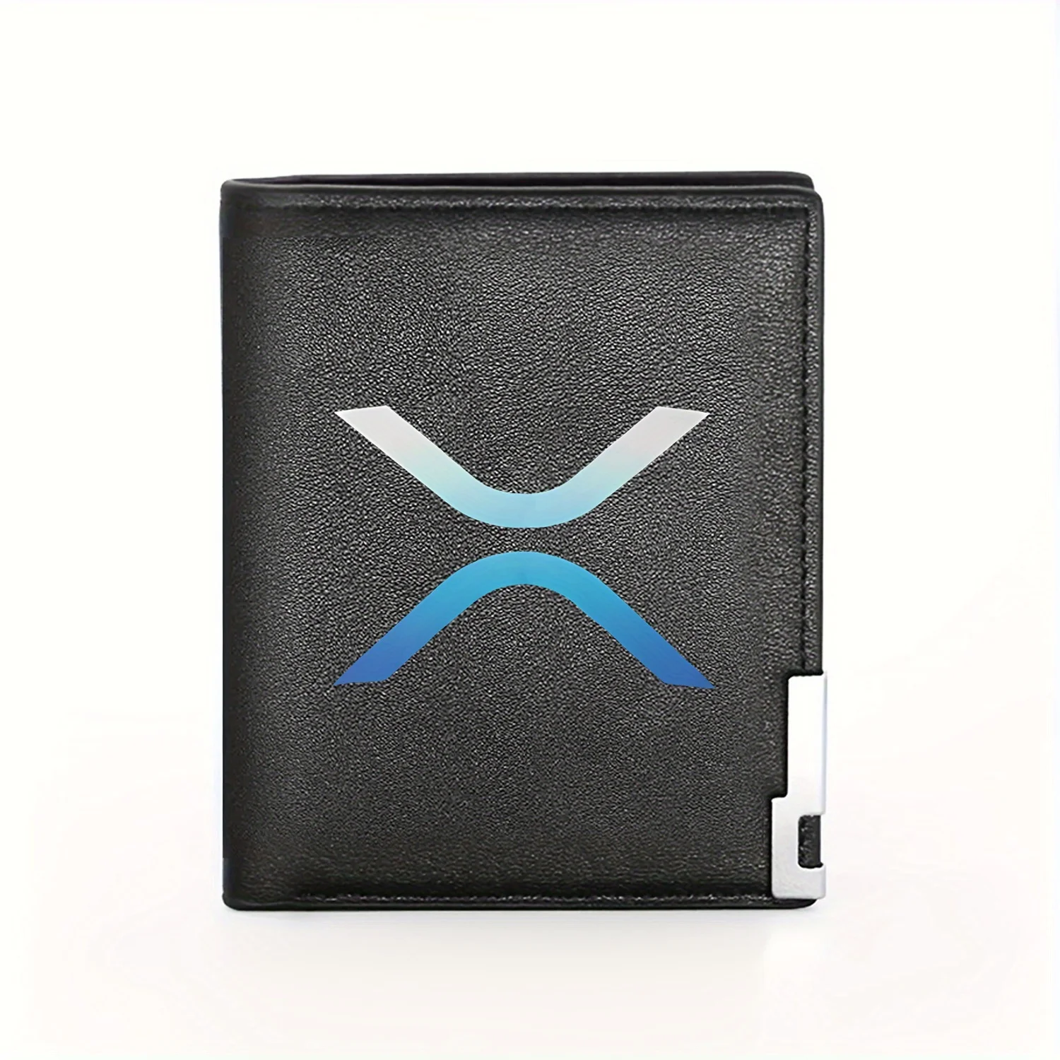 XRP криптовалюта символ логотип графический дизайн деловой мужской повседневный элегантный простой практичный качественный кошелек стильный принт Cre