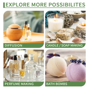 Hiqili-Natal-Duft-Öl Geschenkset, ätherisches Öl für Luftbefeuchter, Diffusor-Aromatherapie, Massage, Seife durch Seife, 3PCS 4 Hauptumsatzöl Rose Mosqueta - №1