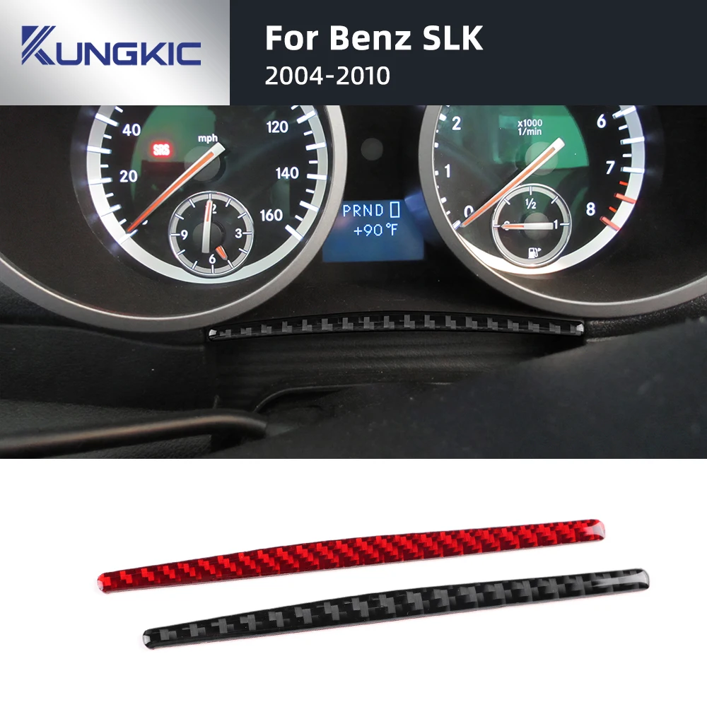 Speedometer Frame Accessories Trim Sticker For Mercedes Benz SLK R171 2004 2005 2006 2007 2008 2009 2010 Real Soft Carbon Fiber