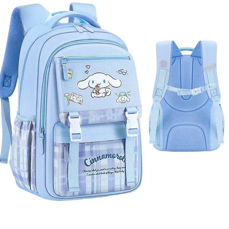 MINISO Disney Children's Schoolbag Girls Female Primary School Students Capacity Light Cinnamoroll Kuromi Girls' School Backpack