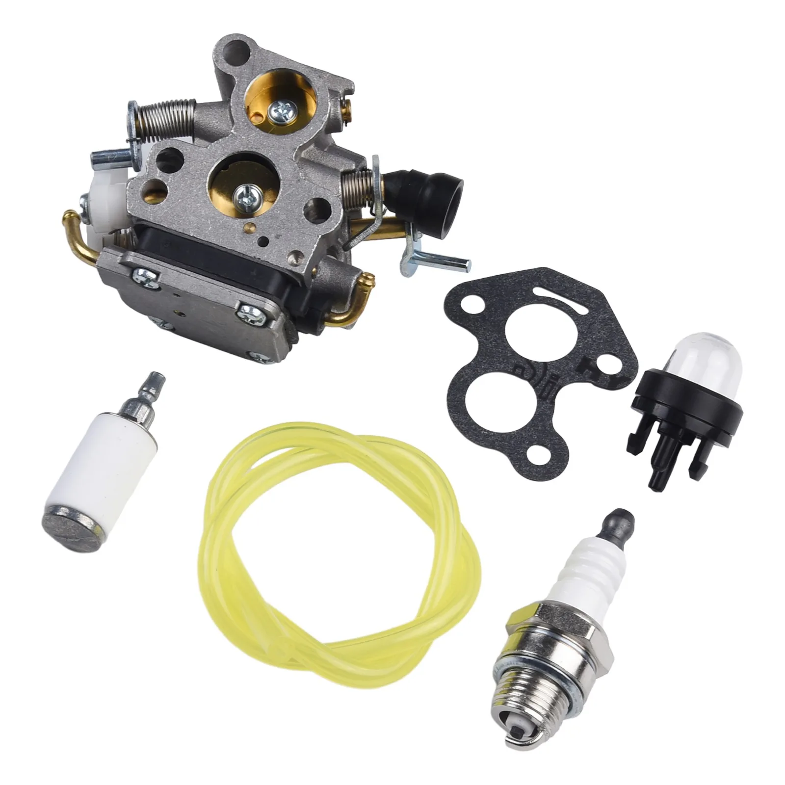 

Compatible Carburettor 506450501 for Chainsaw Models For 135 140 140E 440 E 440E Complete Kit with Filter and Tubing