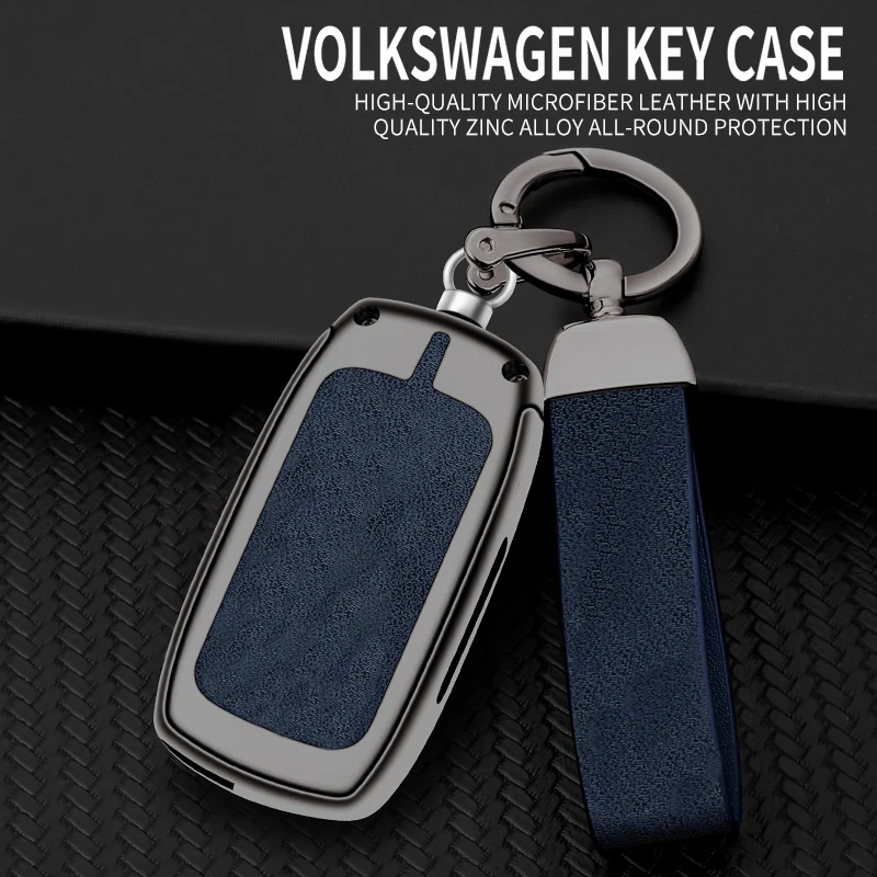 Custodia per chiave Auto in lega di zinco per Volkswagen Phaeton 15 custodia protettiva senza chiave in metallo borsa portachiavi accessori interni