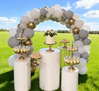 3 unids/set) sin círculo grande) fabricación en China pedestal de zócalo de tipo redondo mental negro mate para baby showers qq168