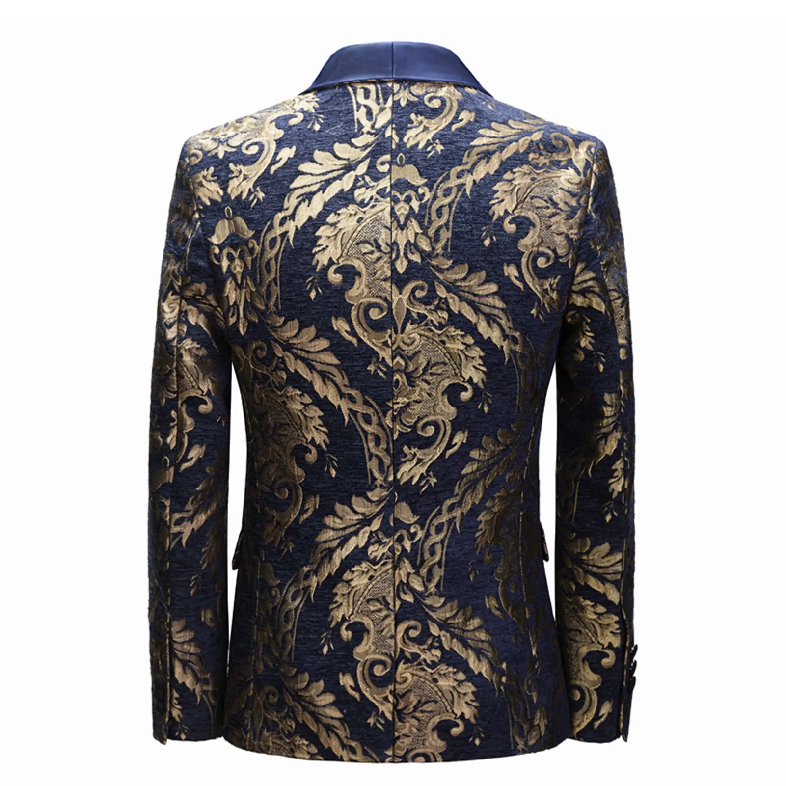 Fashion Prom Elegant Male Slim Fit Blazer Pants 2 Pieces Classic Sea Blue Suit for Men Wedding Party Groomsman Formal Costumes