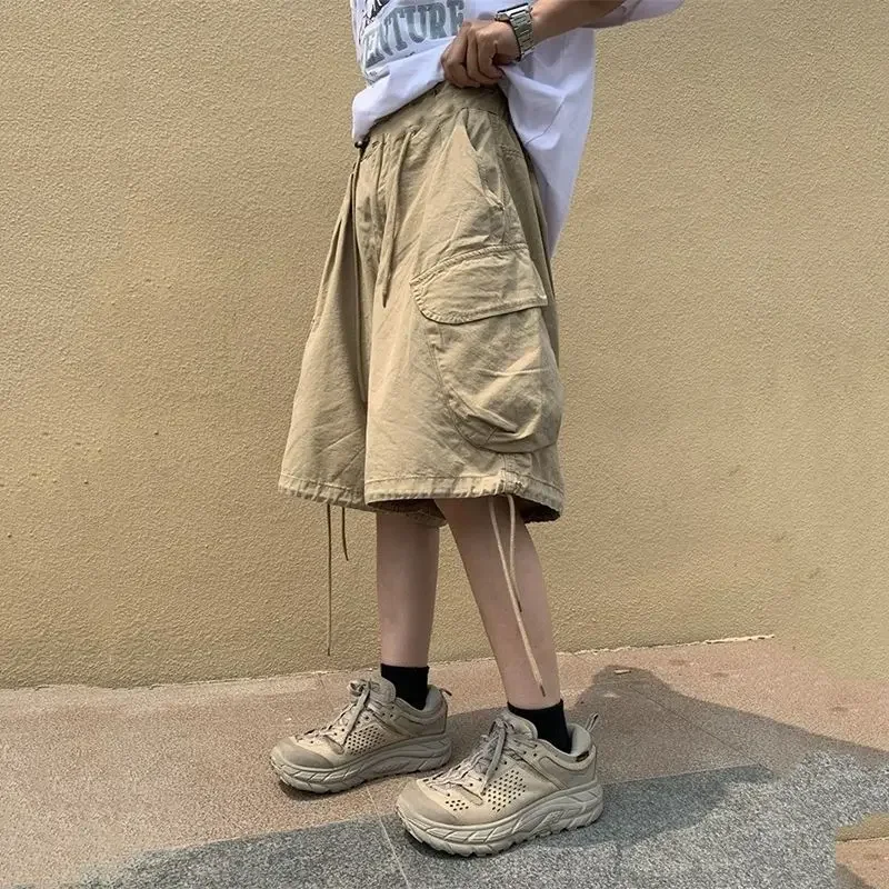 

Versatile five-point pants Japanese style street overalls shorts spring and summer new men and women loose casual pants trend