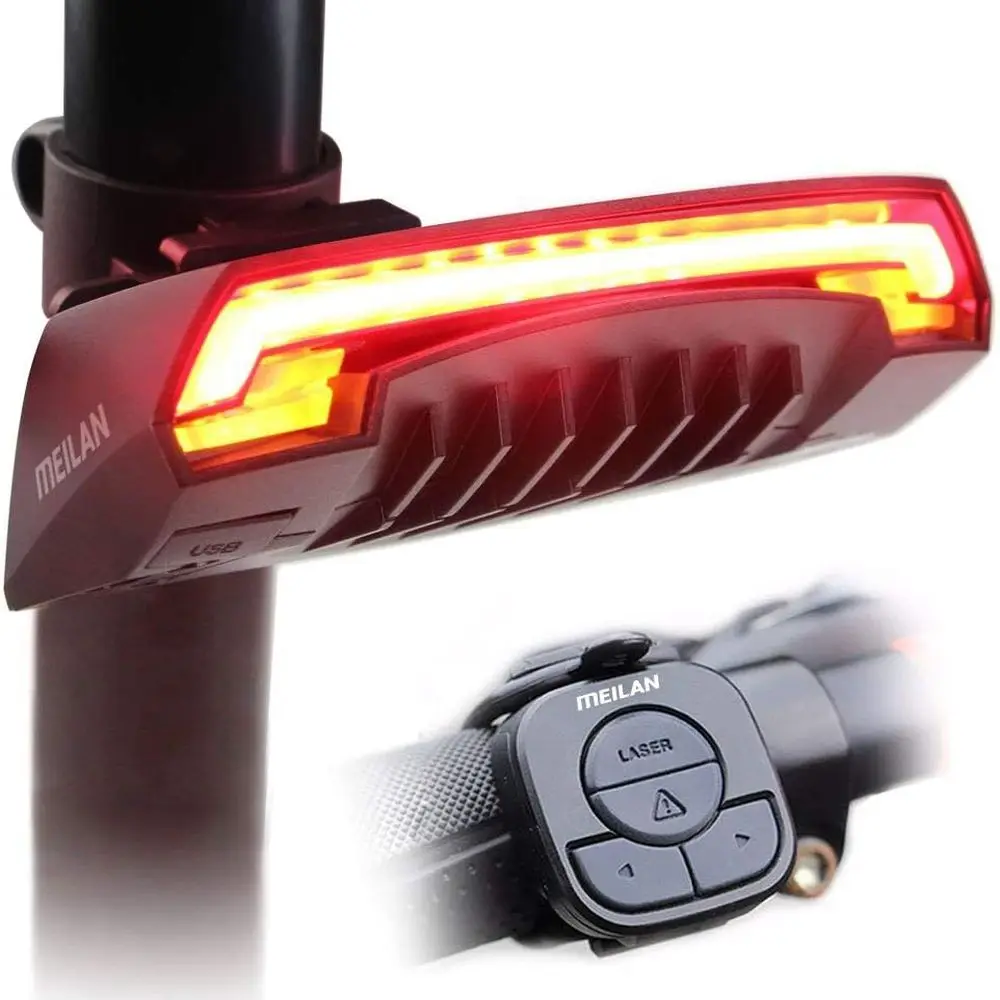 

Беспроводной пульт дистанционного управления, умный задний фонарь для велосипеда с указателями поворота, автоматическим стоп-сигналом, перезаряжаемый через USB, подходит для любого велосипеда для улучшения