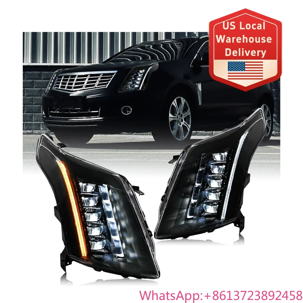 

SRX 2010-2015 Dustproof Waterpro Upgrade Headlights LED DRL Assembly Design Projector Auto Head Lamp Accessories for Cadillac