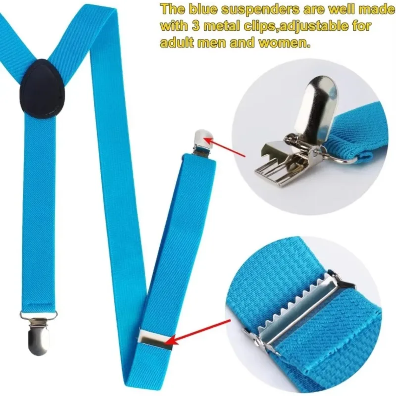 4 قطع من إكسسوارات أزياء الهالوين للبالغين - قبعة صغيرة صفراء نظارات وقفازات وحمالات لملابس الهالوين أنيمي