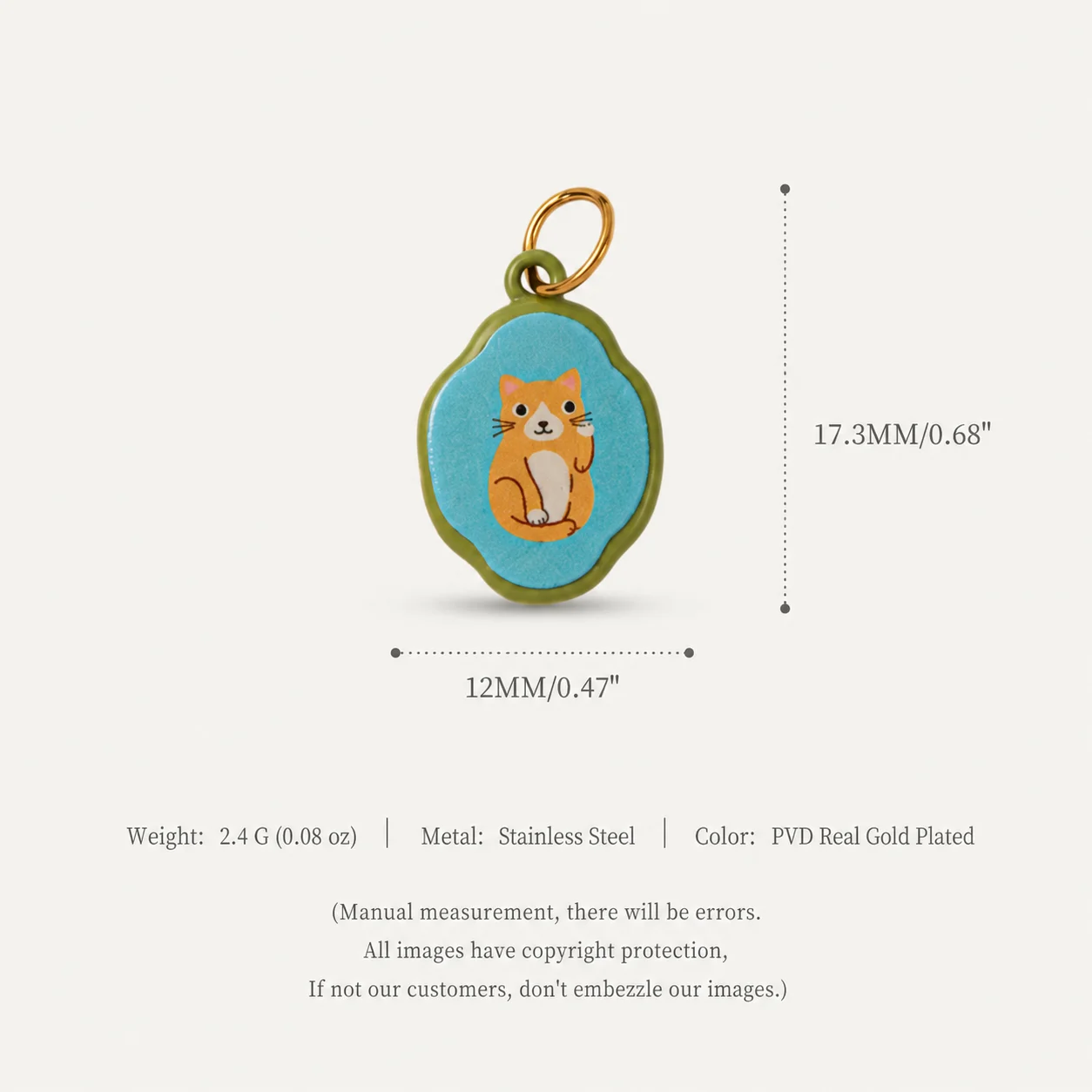 316 Edelstahl Wasserdicht Farbbeständig Niedliche und Vielseitige Blumen-Katzen-DIY-Anhänger-Charms für Schmuck – Detail 4