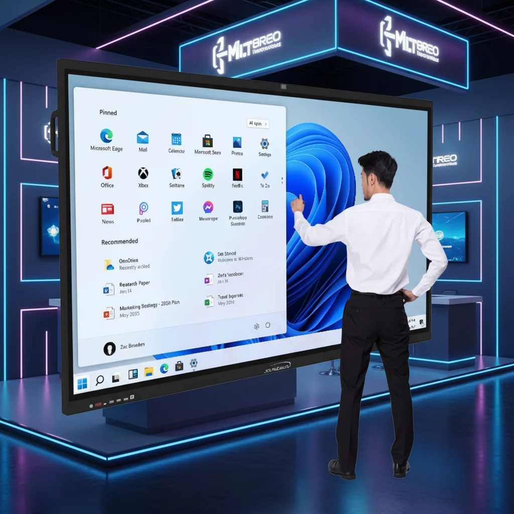 4K 3840x2160 Touch Screen Smart Interactive Whiteboard Interactive Flat Panel Digital Display For Classroom Meeting Office
