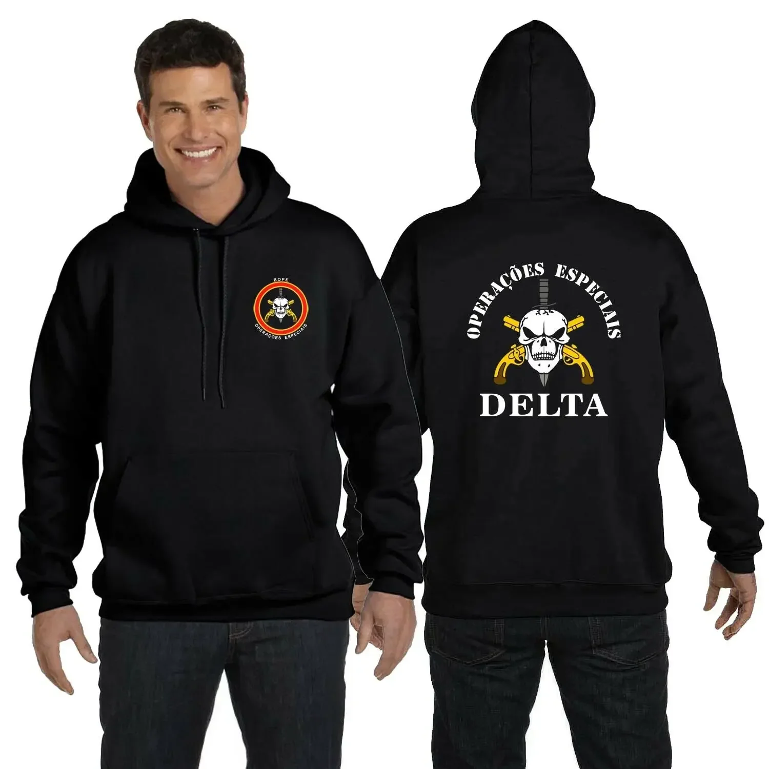 Brazil Military Police BOPE Elite Unit Delta Special Force Pullover Hoodie New 100% Cotton Comfortable Casual Mens Clothes Top